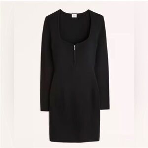 Abercrombie & Fitch Black Mini Dress with Zipper